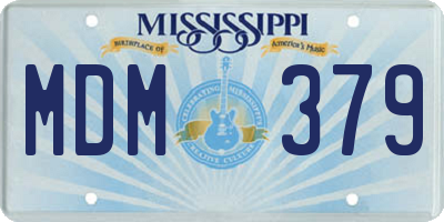 MS license plate MDM379