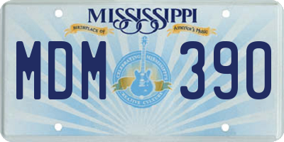 MS license plate MDM390