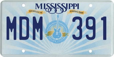 MS license plate MDM391