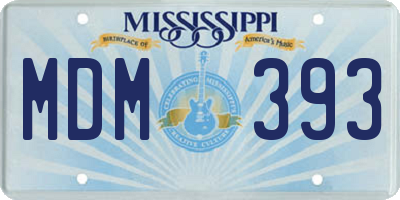 MS license plate MDM393