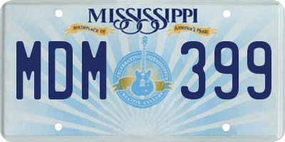 MS license plate MDM399