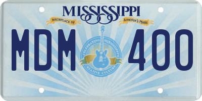 MS license plate MDM400