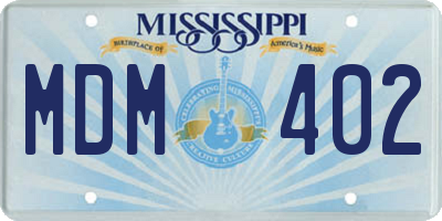 MS license plate MDM402