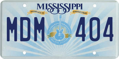 MS license plate MDM404