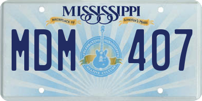 MS license plate MDM407