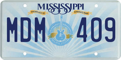 MS license plate MDM409