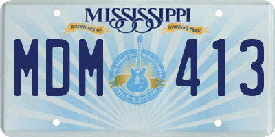 MS license plate MDM413