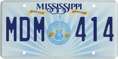 MS license plate MDM414