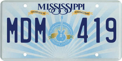 MS license plate MDM419