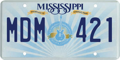 MS license plate MDM421