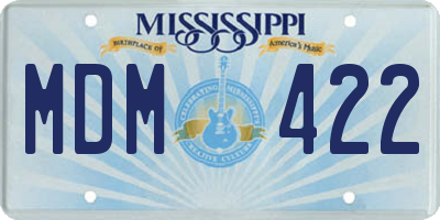 MS license plate MDM422