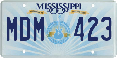 MS license plate MDM423