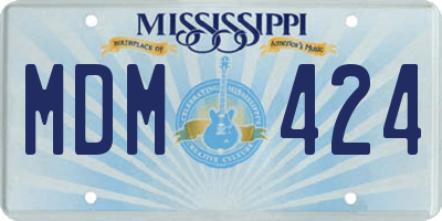 MS license plate MDM424