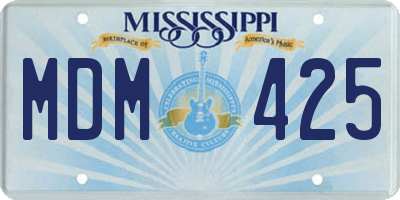 MS license plate MDM425