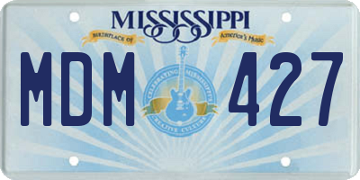 MS license plate MDM427