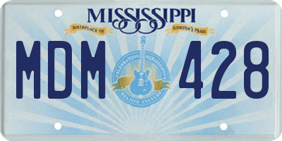 MS license plate MDM428