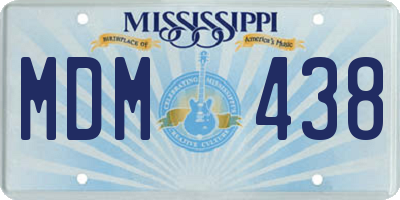 MS license plate MDM438
