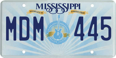 MS license plate MDM445