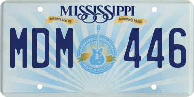 MS license plate MDM446