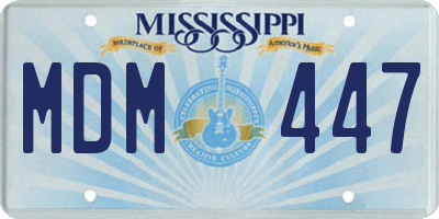 MS license plate MDM447