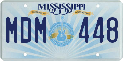 MS license plate MDM448