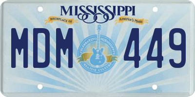 MS license plate MDM449