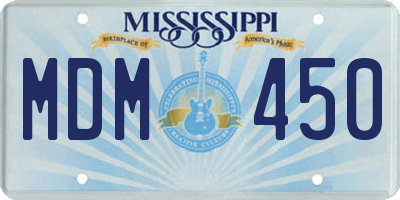 MS license plate MDM450