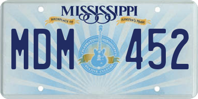 MS license plate MDM452