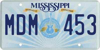 MS license plate MDM453