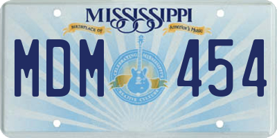 MS license plate MDM454