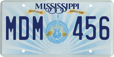 MS license plate MDM456