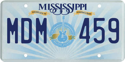 MS license plate MDM459