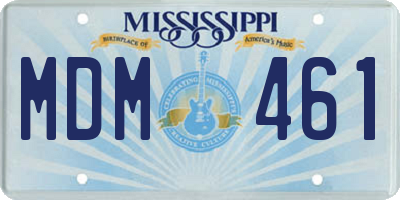 MS license plate MDM461