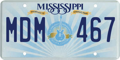 MS license plate MDM467