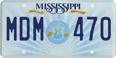 MS license plate MDM470