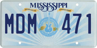 MS license plate MDM471