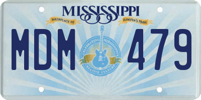 MS license plate MDM479