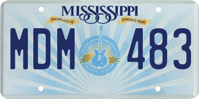 MS license plate MDM483