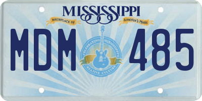 MS license plate MDM485