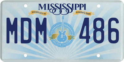 MS license plate MDM486