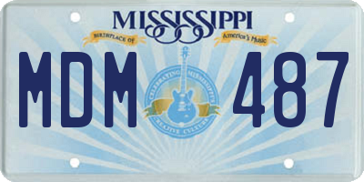 MS license plate MDM487