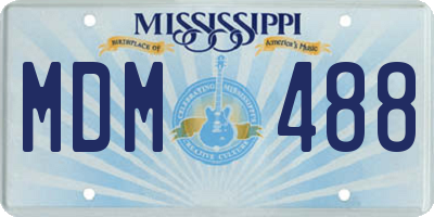 MS license plate MDM488