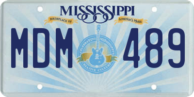 MS license plate MDM489