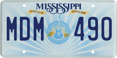 MS license plate MDM490