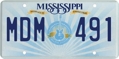 MS license plate MDM491