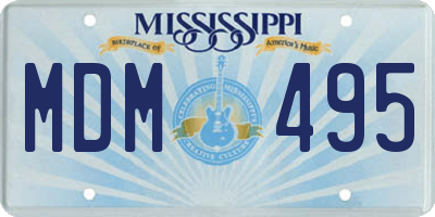 MS license plate MDM495