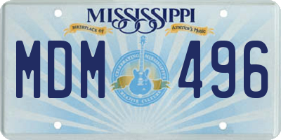 MS license plate MDM496
