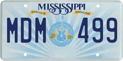 MS license plate MDM499