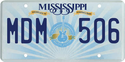 MS license plate MDM506