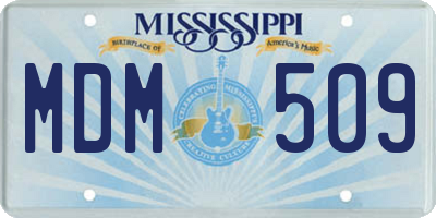 MS license plate MDM509